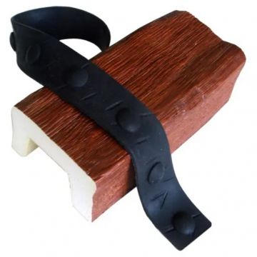 Ремень-имитация полосы кованного металла Т полиуретановая Уникс (Uniks) Черный OID-6554