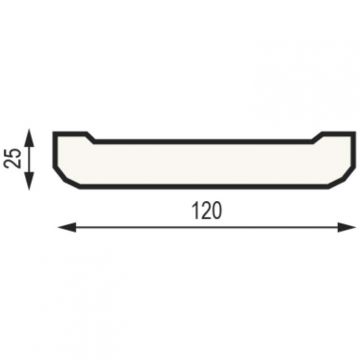 Декоративная доска полиуретановая Уникс (Uniks) Классик Д12 Под покраску 2000х120х25 мм OID-6982