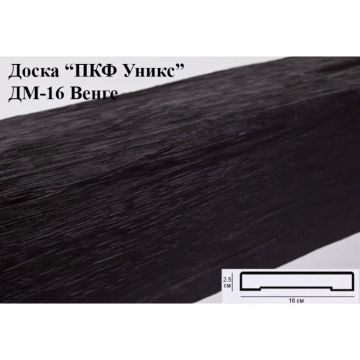 Декоративная доска полиуретановая Уникс (Uniks) Модерн ДМ16 Венге 2000х160х25 мм OID-6983
