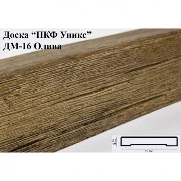 Декоративная доска полиуретановая Уникс (Uniks) Модерн ДМ16 Олива 2000х160х25 мм OID-6983