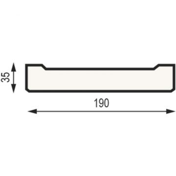 Декоративная доска полиуретановая Уникс (Uniks) Славянский стиль ДСС19 Под покраску 2000х190х35 мм OID-5649