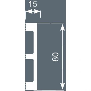 Плинтус Cosca Decor (Коска) PX048, 80х15, 2000 мм, Экополимер