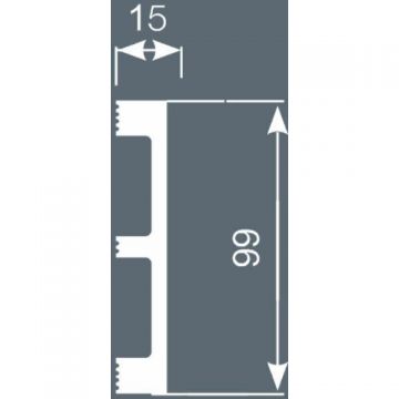 Плинтус Cosca Decor (Коска) PX049, 99х15, 2000 мм, Экополимер