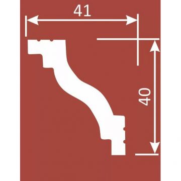 Карниз Cosca Decor (Коска) KX034, 40х41, 2000 мм, Экополимер