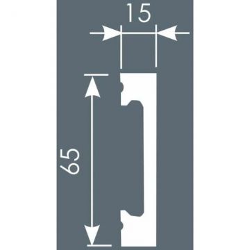 Плинтус Cosca Decor (Коска) PX050-037, 65х15, 2000 мм, Экополимер черный SoftTouch