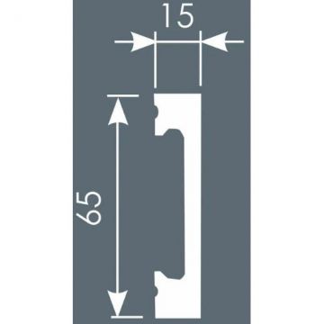 Плинтус Cosca Decor (Коска) PX050-038, 65х15, 2000 мм, Экополимер серый SoftTouch