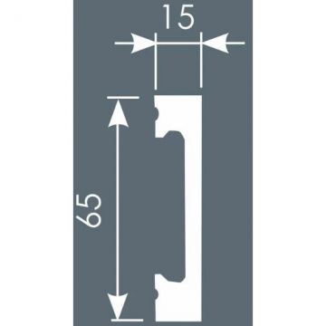 Плинтус Cosca Decor (Коска) PX050-039, 65х15, 2000 мм, Экополимер пыльно-серый SoftTouch