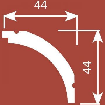 Карниз Cosca Decor (Коска) KX011, 44х44, 2000 мм, Экополимер