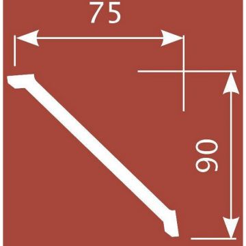 Карниз Cosca Decor (Коска) KX031, 90х75, 2000 мм, Экополимер