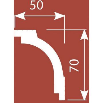 Карниз Cosca Decor (Коска) KX048, 70х50, 2000 мм, Экополимер
