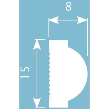 Молдинг Cosca Decor (Коска) MX040, 15х8, 2000 мм, Экополимер