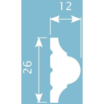 Молдинг Cosca Decor (Коска) MX001, 26х12, 2000 мм, Экополимер