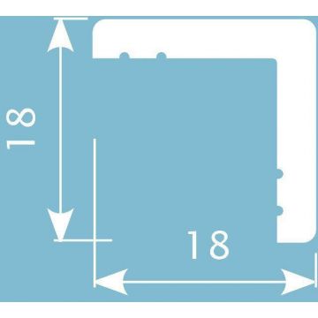 Угол Cosca Decor (Коска) AX002, 18х18, 2000 мм, Экополимер