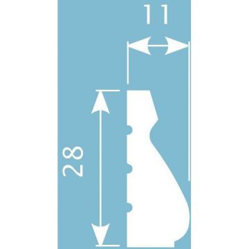 Молдинг Cosca Decor (Коска) MX013, 28х11, 2000 мм, Экополимер