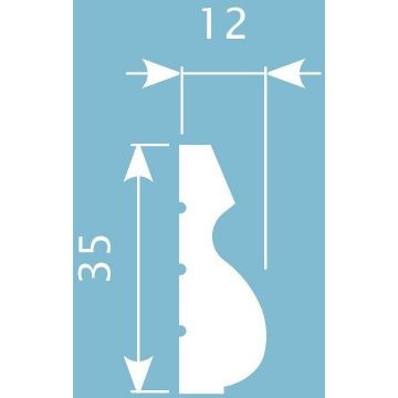 Молдинг Cosca Decor (Коска) MX014, 35х12, 2000 мм, Экополимер