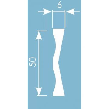Молдинг Cosca Decor (Коска) MX046, 50х6, 2000 мм, Экополимер
