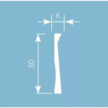 Молдинг Cosca Decor (Коска) MX048, 50х6, 2000 мм, Экополимер
