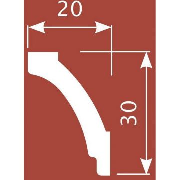 Карниз Cosca Decor (Коска) KX030, 30х20, 2000 мм, Экополимер