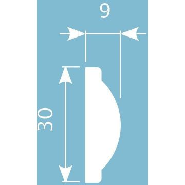 Молдинг Cosca Decor (Коска) MX017, 30х9, 2000 мм, Экополимер
