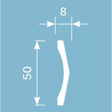 Молдинг Cosca Decor (Коска) MX049, 50х8, 2000 мм, Экополимер