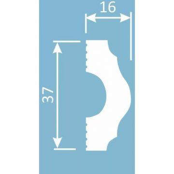 Молдинг Cosca Decor (Коска) MX020, 37х16, 2000 мм, Экополимер