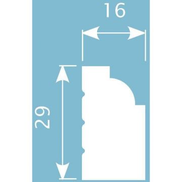 Молдинг Cosca Decor (Коска) MX004, 29х16, 2000 мм, Экополимер