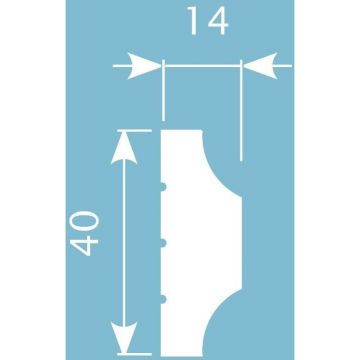 Молдинг Cosca Decor (Коска) MX011, 40х14, 2000 мм, Экополимер