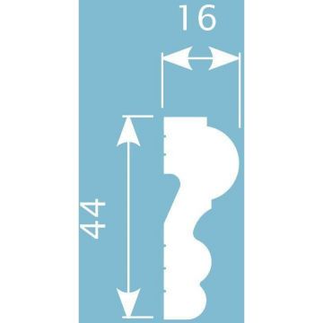 Молдинг Cosca Decor (Коска) MX038, 44х16, 2000 мм, Экополимер