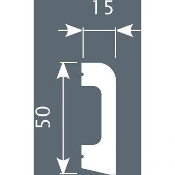 Плинтус Cosca Decor (Коска) PX013, 50х15, 2000 мм, Экополимер