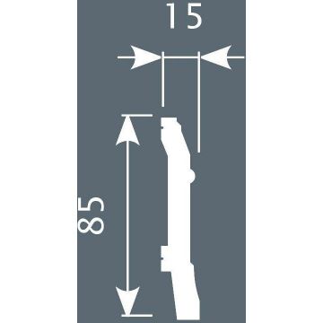 Плинтус Cosca Decor (Коска) PX020, 85х15, 2000 мм, Экополимер