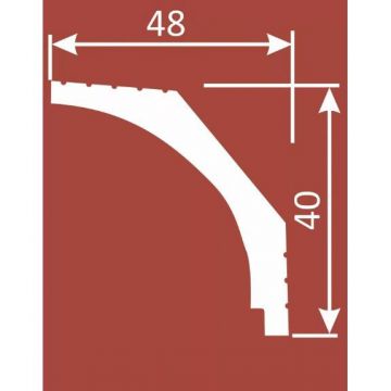 Карниз Cosca Decor (Коска) KX018, 40х48, 2000 мм, Экополимер