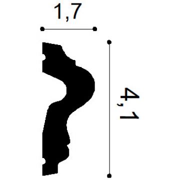 Молдинг для стен Orac Decor (Орак Декор) P8030, 41х17, 2000 мм, Полиуретан