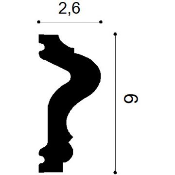 Молдинг для стен Orac Decor (Орак Декор) P8020, 60х26, 2000 мм, Полиуретан