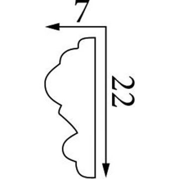 Молдинг тяговый Прима Лепнина (Prima Lepnina) Т9, 500х7х22 мм