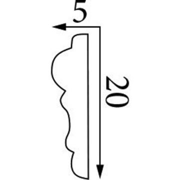 Молдинг тяговый Прима Лепнина (Prima Lepnina) Т11, 500х5х20 мм