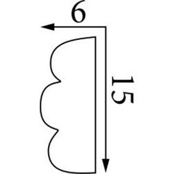 Молдинг тяговый Прима Лепнина (Prima Lepnina) Т13, 500х6х15 мм