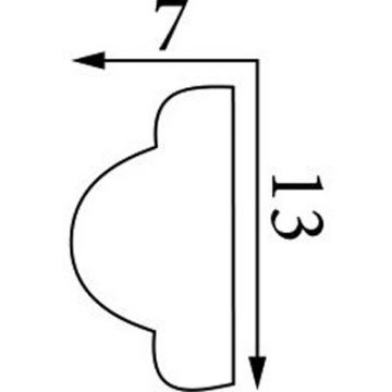 Молдинг тяговый Прима Лепнина (Prima Lepnina) Т14, 500х7х13 мм