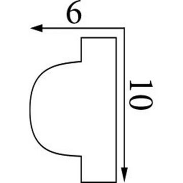 Молдинг тяговый Прима Лепнина (Prima Lepnina) Т17, 370х6х10 мм