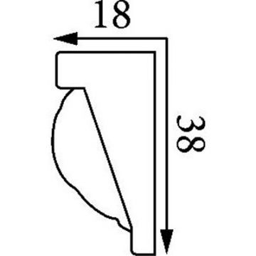 Карниз формовой Прима Лепнина (Prima Lepnina) КФ141, 600х28х39 мм