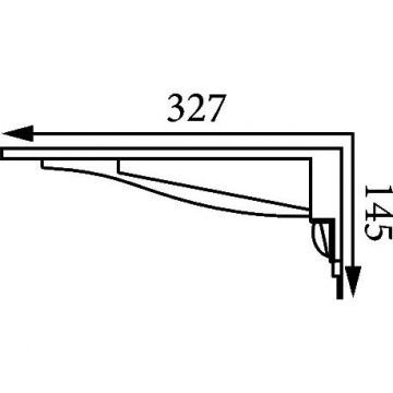 Карниз формовой Прима Лепнина (Prima Lepnina) КФ196б, 1000х327х145 мм