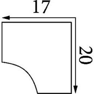 Карниз тяговый Прима Лепнина (Prima Lepnina) КТ72, 510х15х19 мм