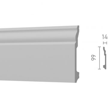 Плинтус ударопрочный R-Line (Р-Лайн) 99x14x2000 мм R1-09914