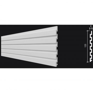 Панель ударопрочная R-Line (Р-Лайн) дюрополимер 120x9x2900 мм R3-204