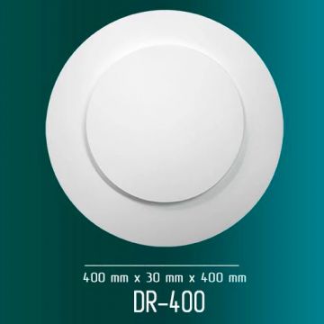 Потолочная розетка Оптимал декор (Optimal decor) DR-400 400х30х400 мм Белый
