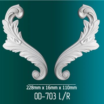 Орнамент Оптимал декор (Optimal decor) OD-703-L/R 270х18х93 мм Белый