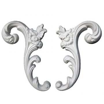 Орнамент Оптимал декор (Optimal decor) OD-704-L/R 250х22х140 мм Белый