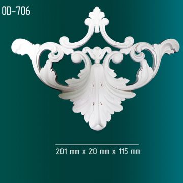 Орнамент Оптимал декор (Optimal decor) OD-706 201х20х115 мм Белый