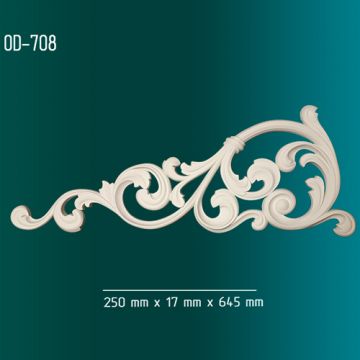 Орнамент Оптимал декор (Optimal decor) OD-708 250х17х645 мм Белый