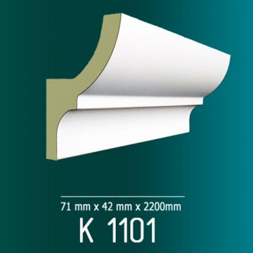 Карниз Оптимал декор (Optimal decor) К 1101 71х42х2200 мм Белый