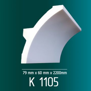 Карниз Оптимал декор (Optimal decor) К 1105 79х60х2200 мм Белый